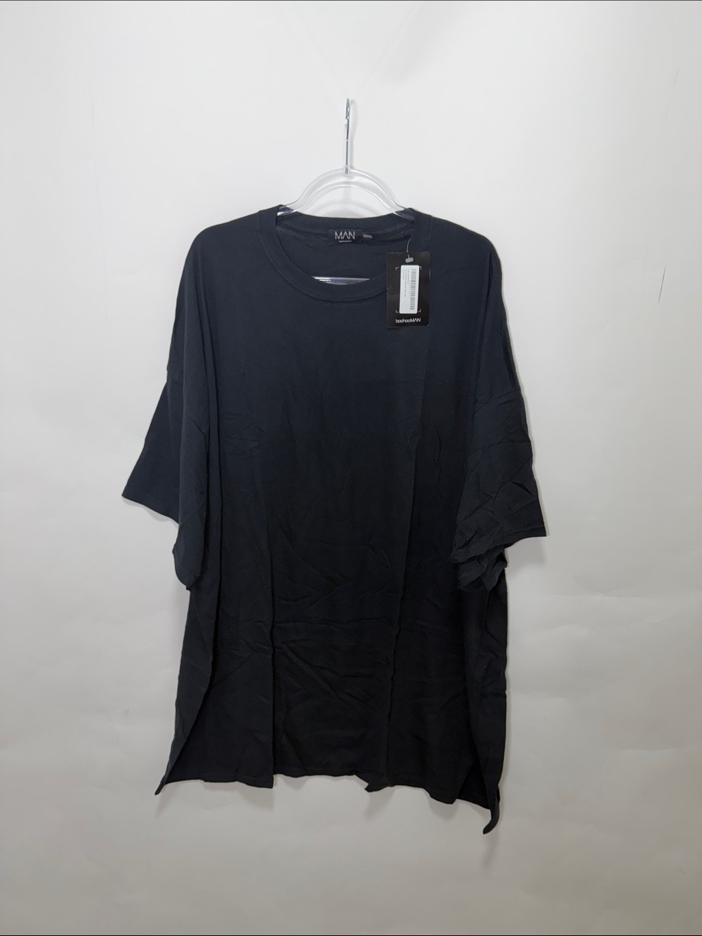 Boohoo Mens Black Short Sleeve Crewneck Tee